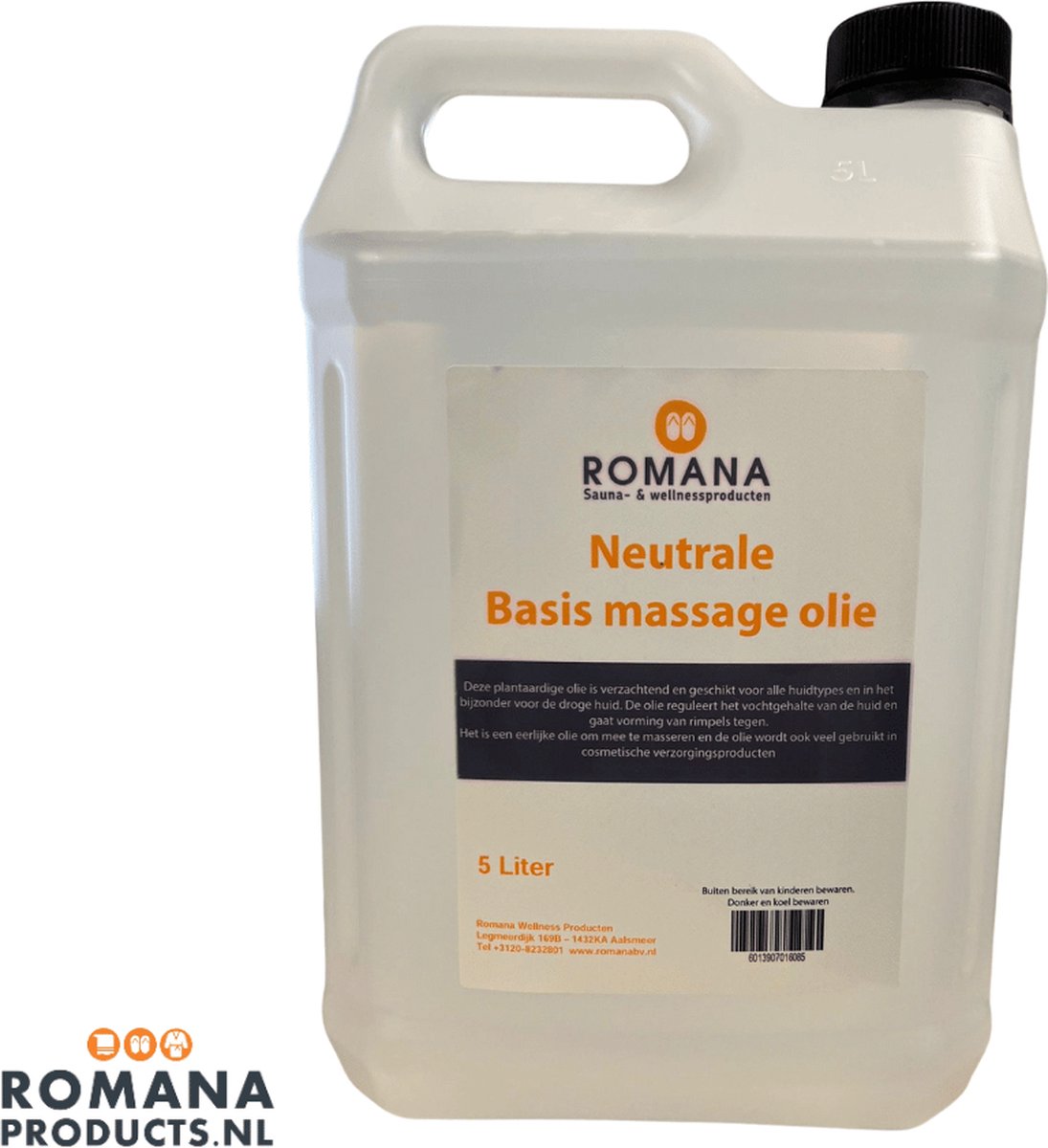 Goedkoopste Romana Products Massage Olie Neutraal 5L - Professionele Verzorging voor Masseurs