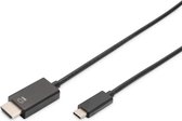 Digitus USB-kabel USB-C stekker, HDMI-A-stekker 2.00 m Zwart DB-300330-020-S