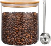 Glazen koffiebewaarpot met deksels (2000ml/66oz-B)