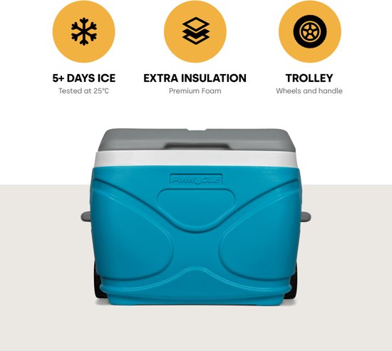 Pinnacle Prudence Roller (66 Liter) Koelbox op wielen Blauw van Pinnacle. — afbeelding 2