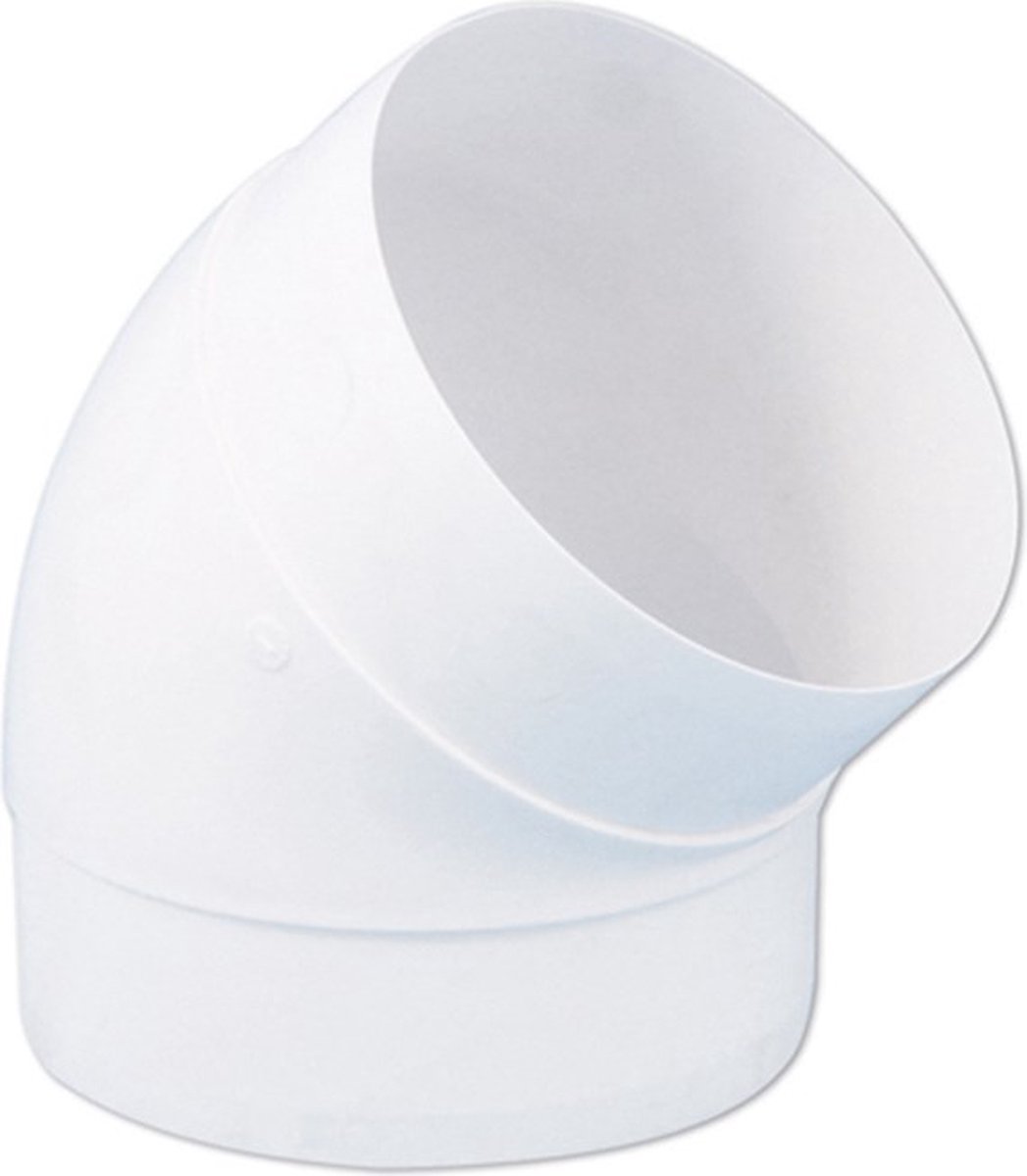 Nedco Bocht 125mm 45 graden wit