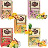 BASILUR Fruit Infusions - Set cafeïnevrije vruchtenthee, fruit infusions 5x20 sachets.