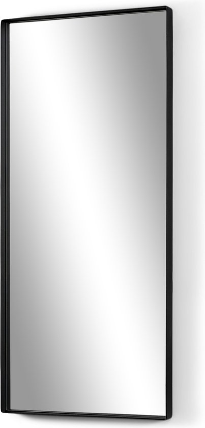PEP - Wandspiegel - Rechthoek - 40 x 90 cm - Zwart - Staal