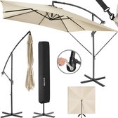 tectake® Vierkante parasol - Met LED-verlichting op zonne