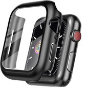 iMoshion Hardcase + Protecteur d'écran pour Apple Watch Series 4-6/SE 40 mm - Zwart