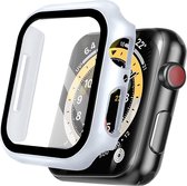 iMoshion Screen Protector Geschikt voor Apple Watch Series 7 / 8 / 9 - 41 mm - Zilver - iMoshion Full Cover Hard Case / Hoesje - Zilver