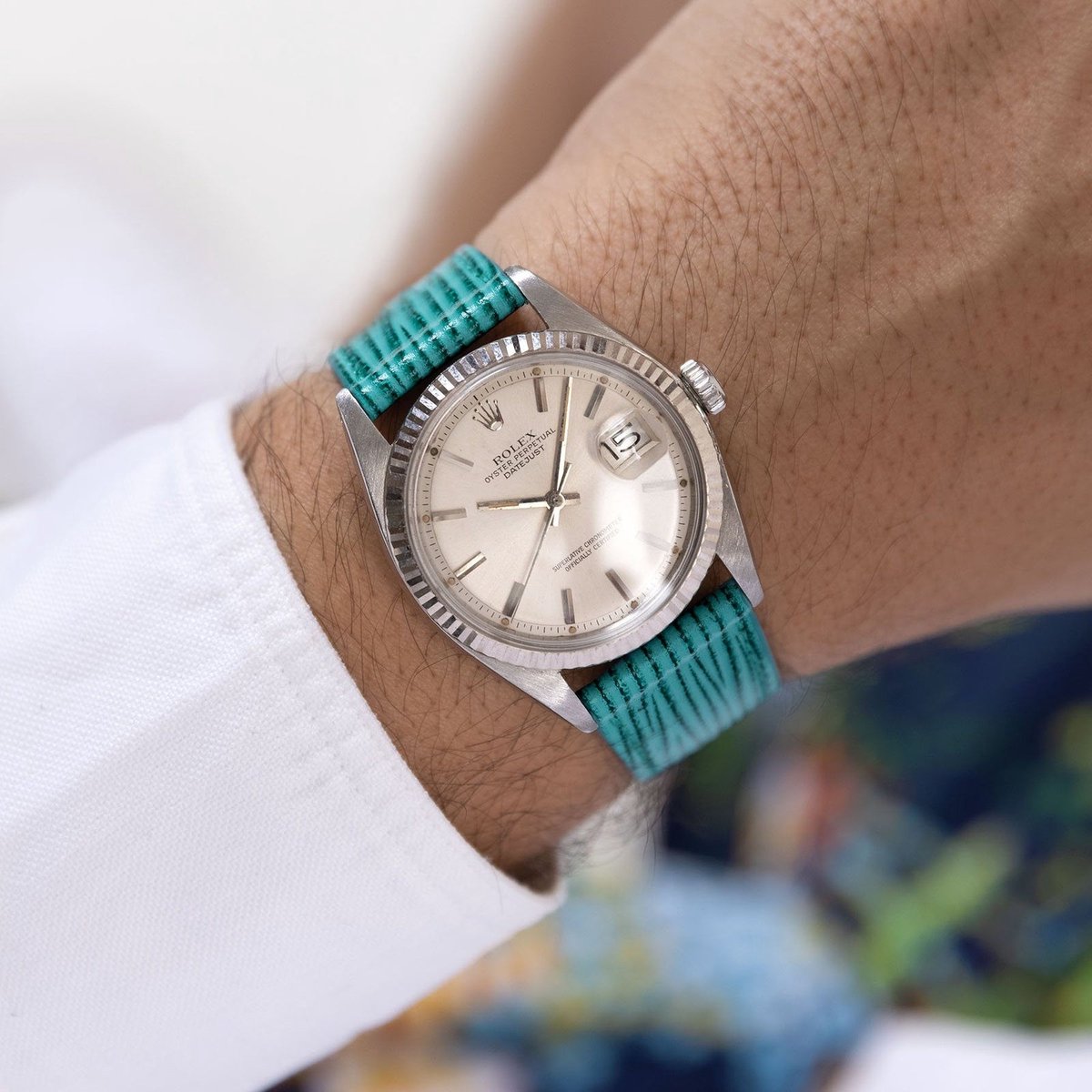 BS Leren Horlogeband Luxury - Aqua Boarded - 20mm