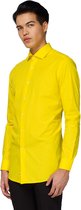 OppoSuits Yellow Fellow Shirt - Heren Overhemd - Casual Effen Gekleurd - Geel - Maat EU 45/46