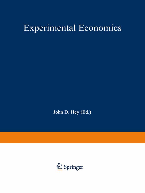 Experimental Economics - cover