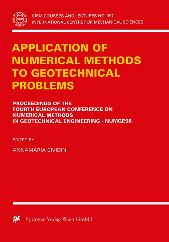Application of Numerical Methods to Geotechnical Problems - cover