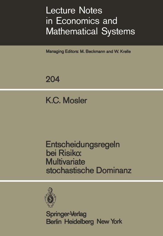 Entscheidungsregeln bei Risiko Multivariate stochastische Do ... - cover