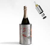 Coolenator Wijnkoeler – Champagnekoeler – Flessenkoeler met Uniek Uitneembaar Vrieselement – Hoogwaardig Aluminium – Autumn Leaves