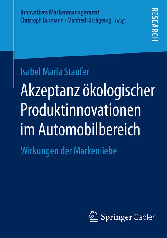 Akzeptanz oekologischer Produktinnovationen im Automobilbere ... - cover