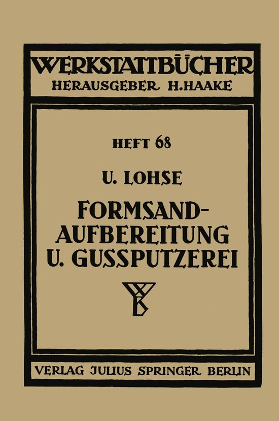 Formsandaufbereitung Und Gußputzerei - cover