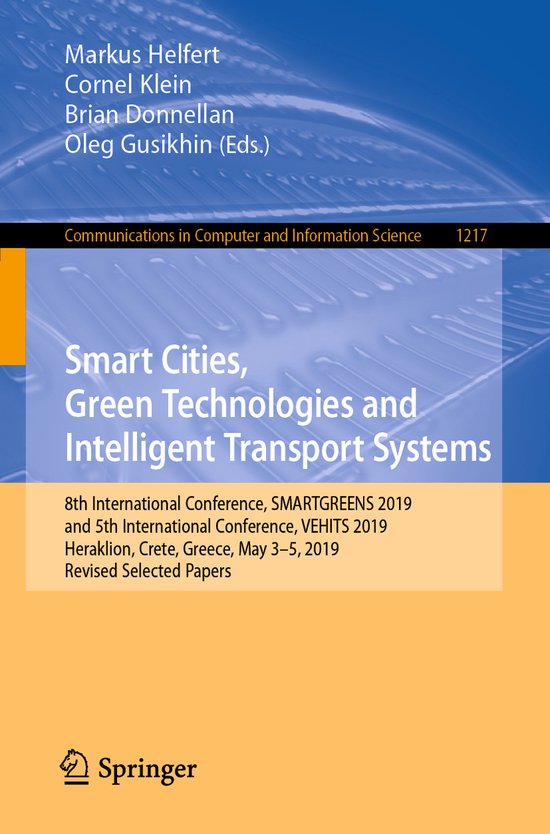 Smart Cities Green Technologies and Intelligent Transport Sy ... - cover