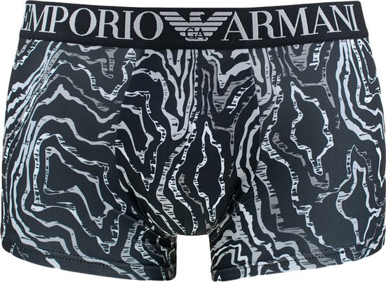Emporio Armani microfiber boxer print zwart