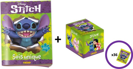 Panini - Stitch Sois Unique (Disney) - Album vide + 40 pochettes neuves - Collection