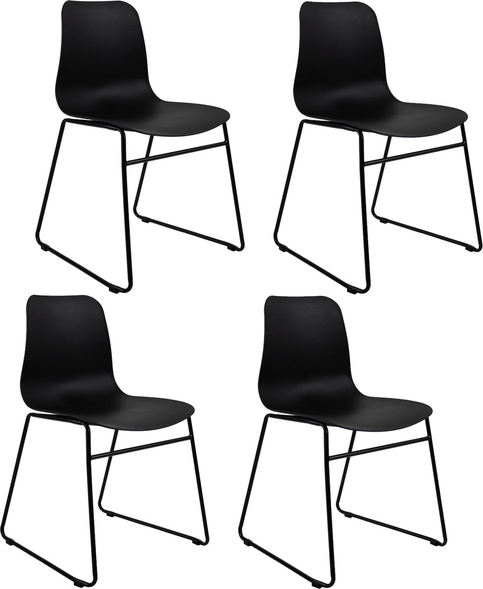 Kick Collection Set van 4 Kick tuinstoel Kiki zwart