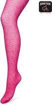 Bonnie Doon Grafische Panty 40 Denier Fel Roze Dames maat S/M - Grafisch - Print - Gladde Naden - Maximaal Draagcomfort - Chique Panty - Feestelijk - Eclectic Tights - Rose Violet - BP221911.339