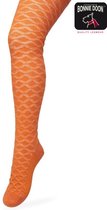 Bonnie Doon Bio Kabel Maillot Meisjes Oranje maat 116/134 S - Ingebreid Kabel patroon - Biologisch Katoen - Uitstekend draagcomfort - Cable Tights - OEKO-TEX - Gladde Naden - Klassiek - Oranje/Bruin - Sudan Brown - BP213902.367