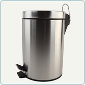 Nordix Pedaalemmer - 3 liter - Prullenbakje - Badkamer - Zilver - RVS - Toilet