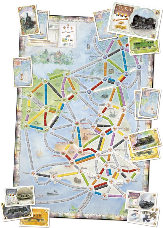 Days of Wonder - Ticket to Ride UK & Pennsylvania - Uitbreiding - Bordspel