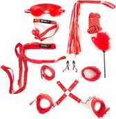 BNDGx® - Sex Toys - voor koppels - Set - SM Pakket - Bondage - Vastbinden - Kit - Startset - handboeien - Rood BDSM