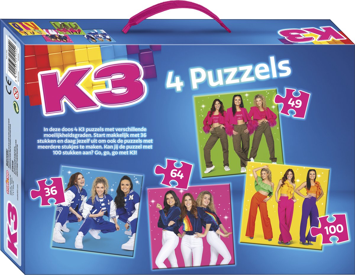 K3 Sterretjes puzzel 4-in-1 met handvat