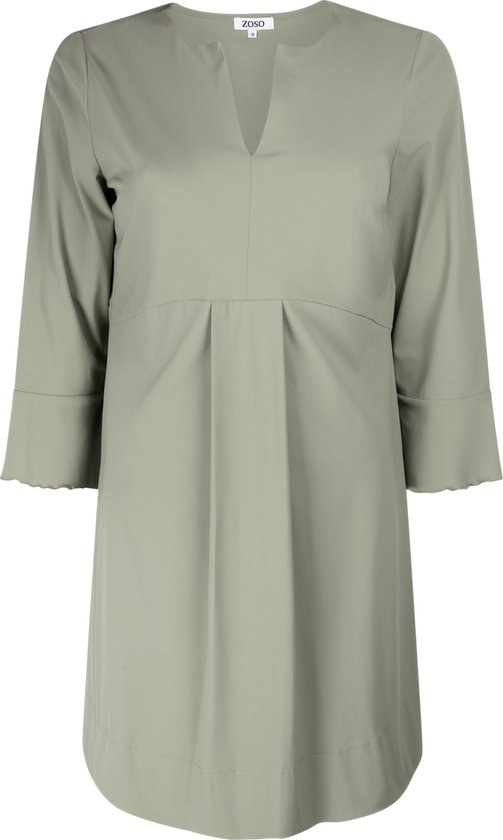 Zoso Jurk Lilly Travel Tunic Dress 241 1250 Green Dames Maat - M