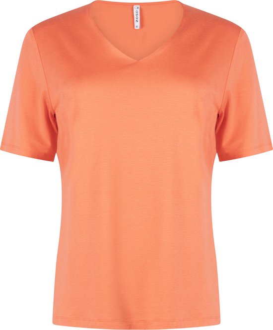 Zoso T-shirt Luxury Basic Tshirt 241 Lyan 0075 Coral Dames Maat - M
