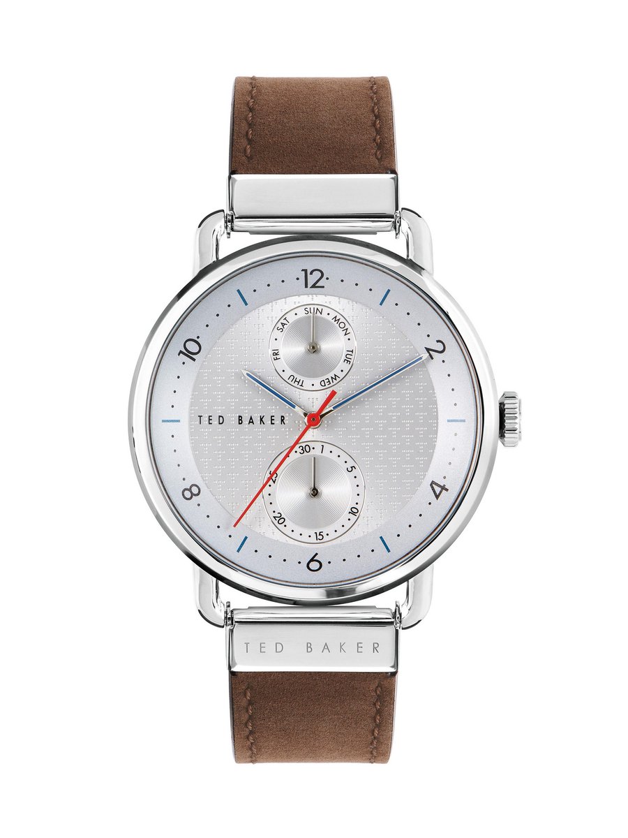 Ted Baker Ted Baker Gents Analog Watch Classic Case: 100% Stainless Steel | Armband: 100% Leather 42 BKPBXF004W0