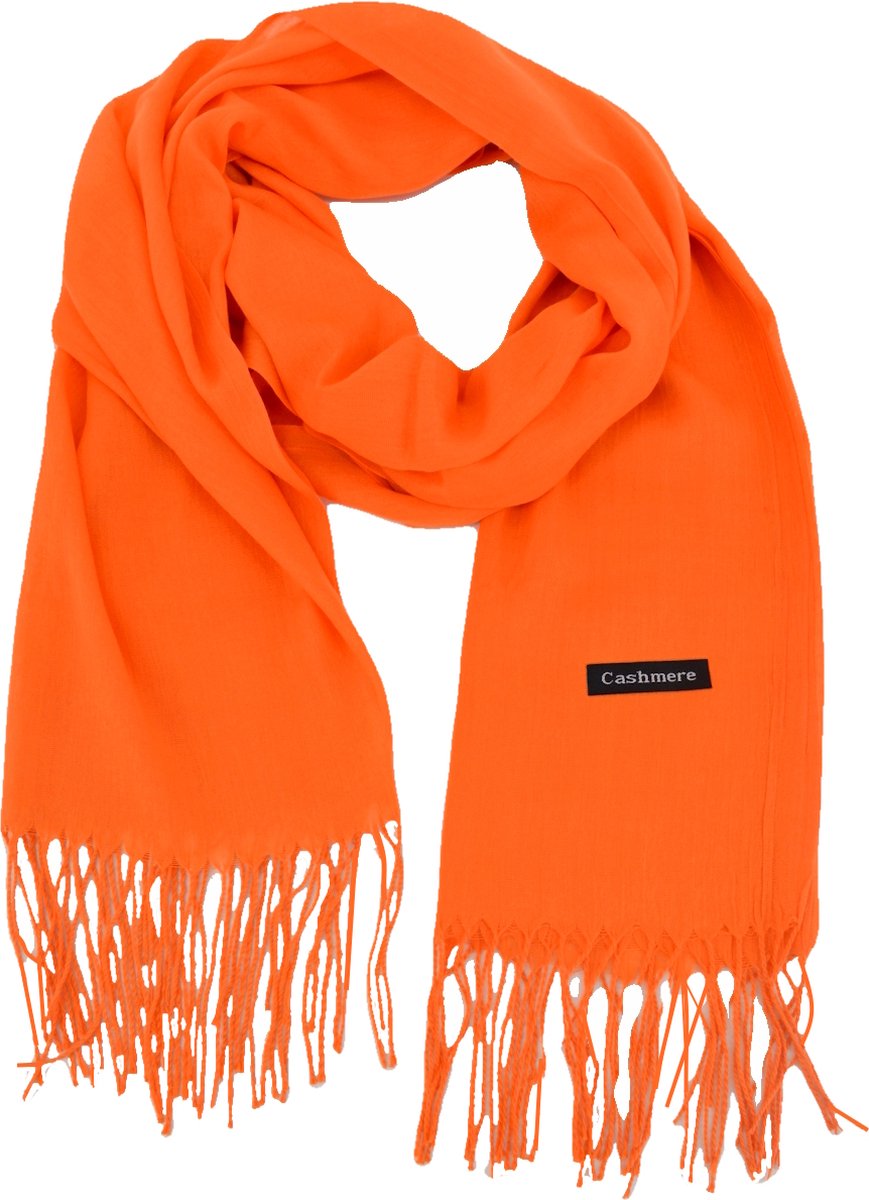 Pashmina Sjaal - Oranje | Cashmere/Viscose | 180 x 70 cm | Fashion Favorite