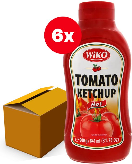 Ketchup hot 900g - Doos 6 stuks