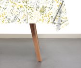 Raved Katoen Tafelzeil Wilde Bloemen  140 cm x  200 cm - Geel - Waterafstotend - Uitwasbaar