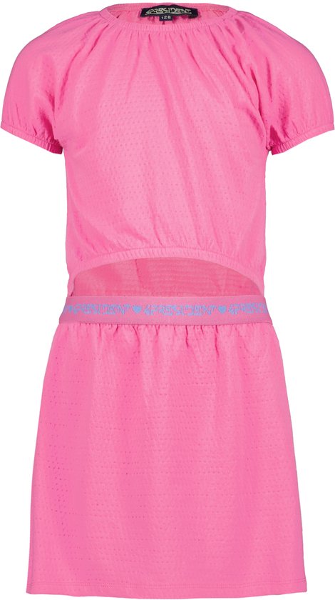 4PRESIDENT Meisjes jurk - Mid pink - Maat 104 - Meisjes jurken