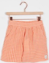 Sissy-Boy - Licht oranje seersucker shorts met ruitpatroon