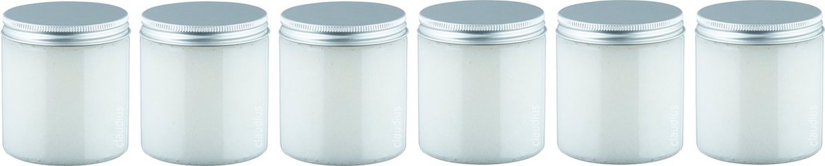 Goedkoopste Luxe Verzorgende Bodyscrub-Gel Aloë Vera - 400 gram - Pot met aluminium deksel - set van 6 stuks - Hydraterende Lichaamsscrub