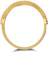 Glow 214.068656 Dames Ring - Minimalistische ring - Sieraad - 14 Karaat Goud - 10 mm breed