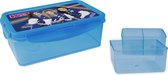 K3 - Boîte à pain - Boîte à pain Bento avec boîtes supplémentaires - Blauw transparent - Sport