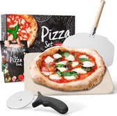 Pizzasteen - Oven - Gasgrill - Pizzaschep - Pizzasnijder - Pizza