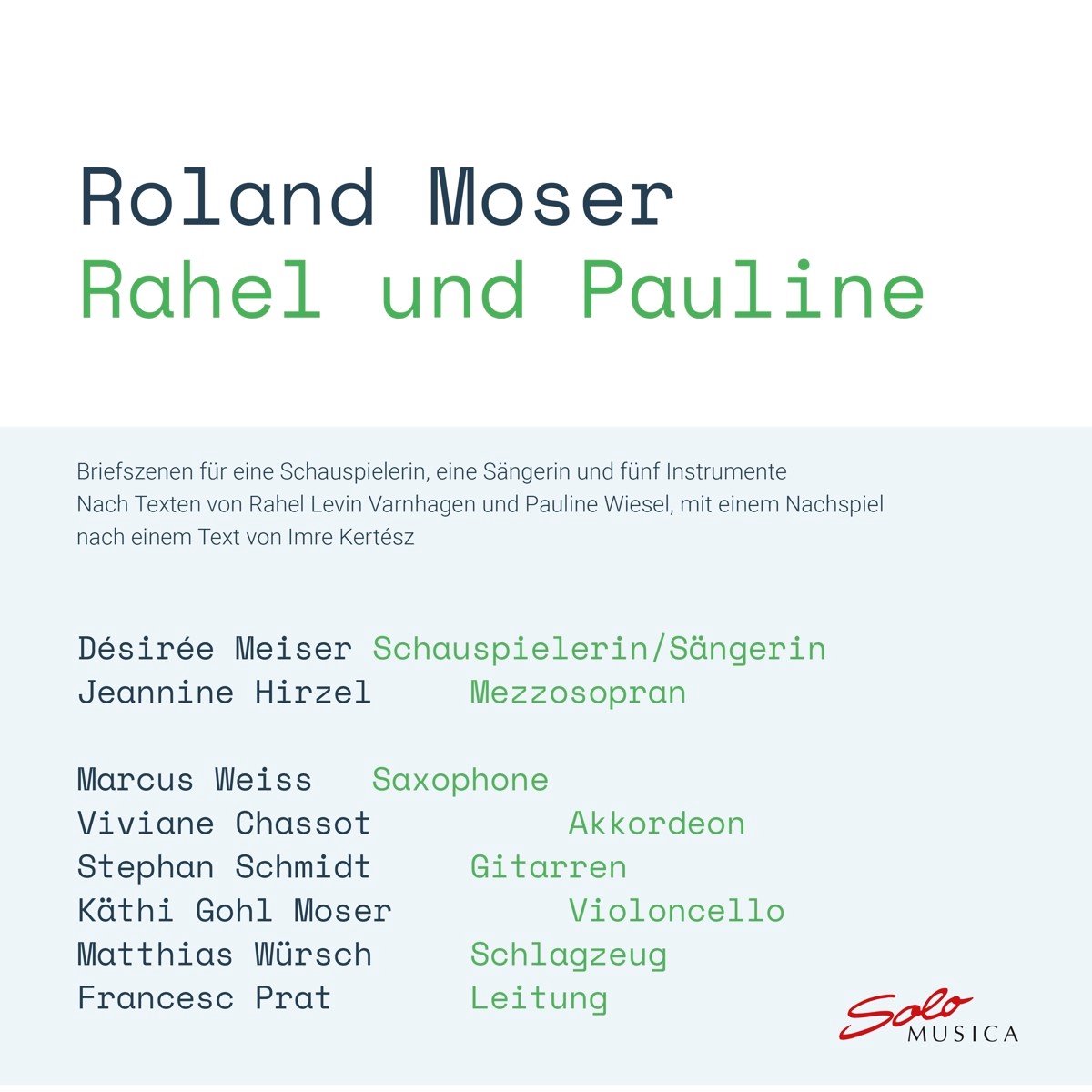 Various Artists - Moser: Rahel And Pauline (CD)