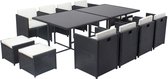 Concept-U - Tafel en stoelen 12 backy backless cv cv zwart/wit MIAMI