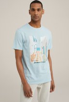 WE Fashion Heren T-shirt met opdruk