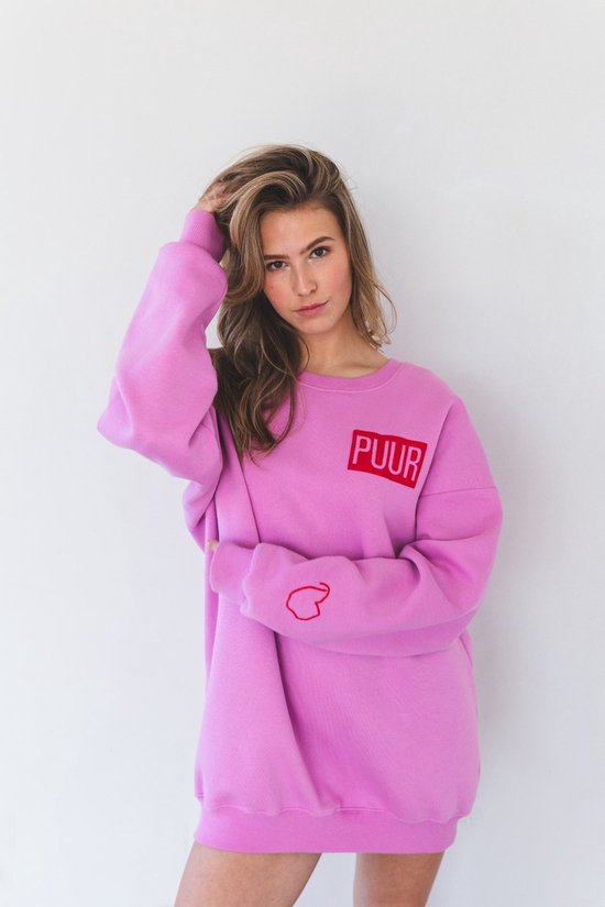 ZeBBz - sweater - tekst - PUUR - groen - oversized - one size - all season