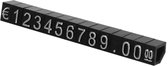 S&D - Indication de prix - Cubes de prix - PETIT - 420 pièces - Argent sur Zwart - Euro (€)