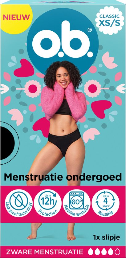 ob sous-vêtements menstruels réutilisables - pour femme - taille XS/ S - 1 pièce