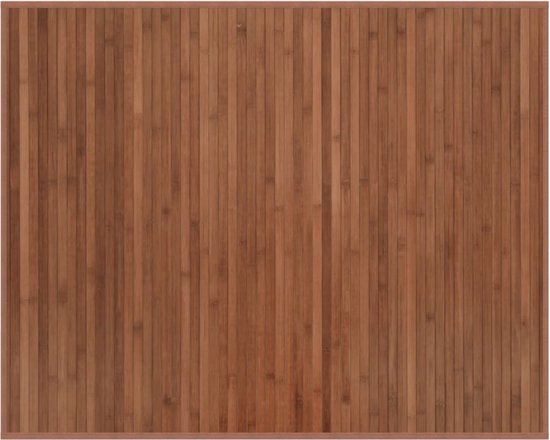vidaXL - Vloerkleed - rechthoekig - 80x100 - cm - bamboe - bruin