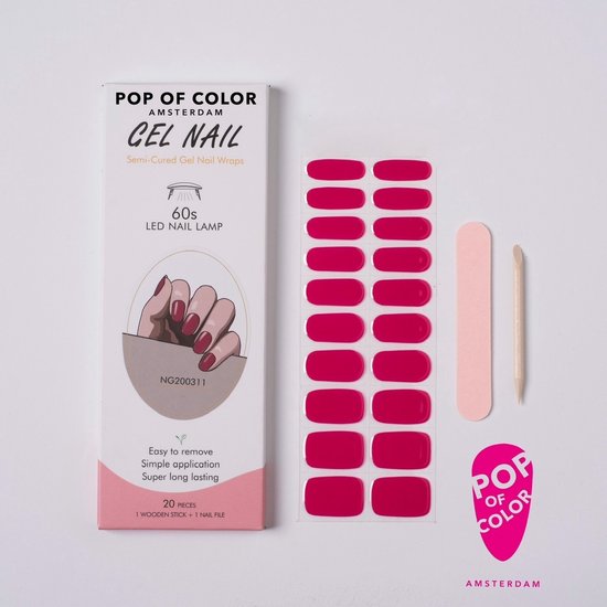 Pop of Color Amsterdam - Kleur: I'm a barbie girl - Gel nail wraps - UV nail wraps - Gel nail stickers - Gel nail foil - Nail stickers - Gel nagel wraps - UV nagel wraps - Gel nagel stickers - Nagel wraps - Nagel stickers