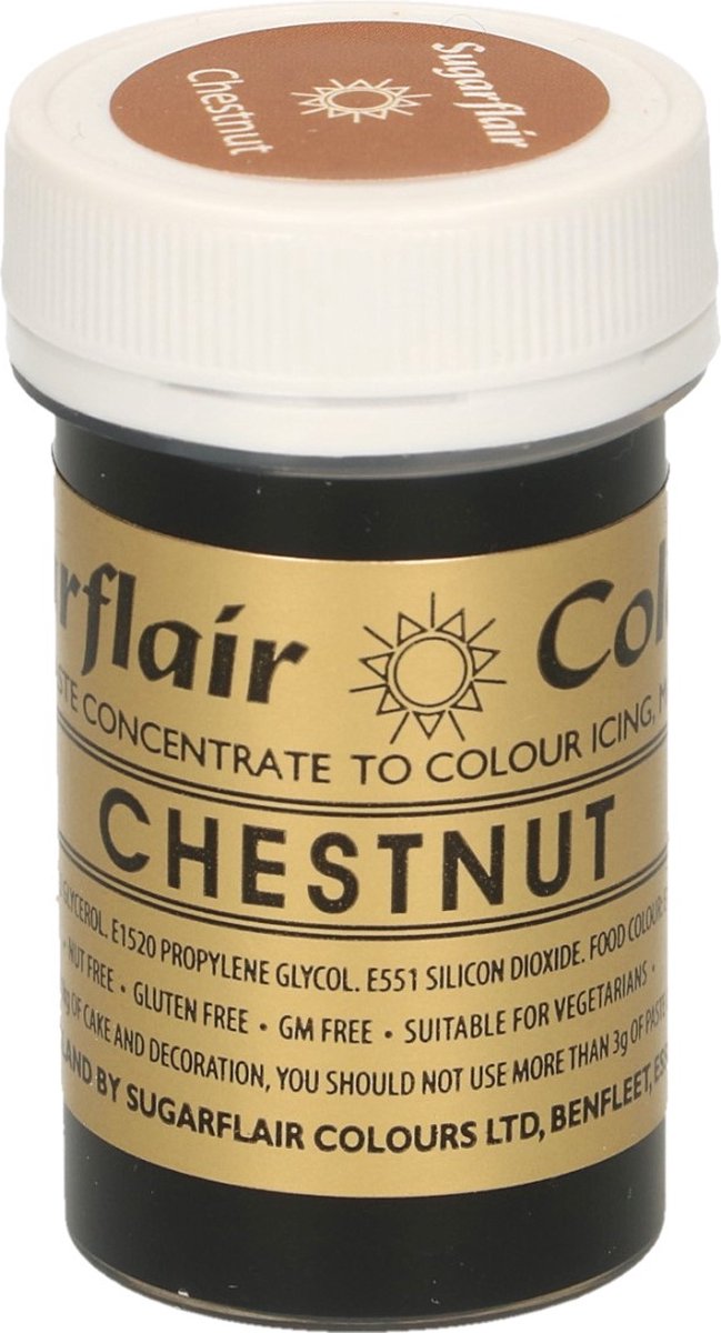 Sugarflair Spectral Concentrated Paste Colours Voedingskleurstof Pasta - Kastanjebruin - 25g
