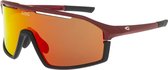 ODYSS Matt Rood Polarized Sportbril met UV400 Bescherming en Flexibel TR90 Frame - Unisex & Universeel - Sportbril - Zonnebril voor Heren en Dames - Fietsaccessoires - Oranje - Extra Lens (Cat.0)